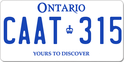 ON license plate CAAT315