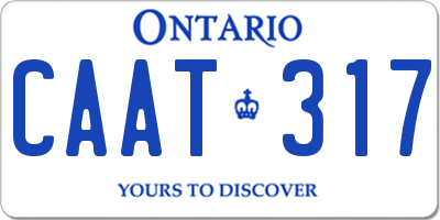 ON license plate CAAT317