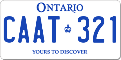 ON license plate CAAT321