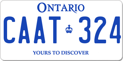 ON license plate CAAT324