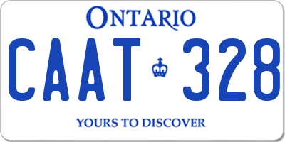 ON license plate CAAT328