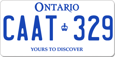 ON license plate CAAT329