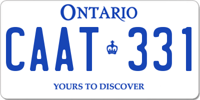 ON license plate CAAT331