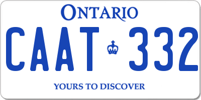 ON license plate CAAT332