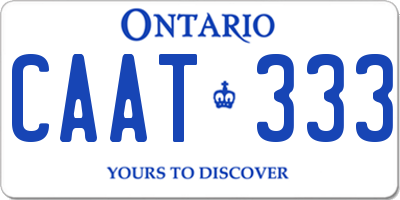 ON license plate CAAT333