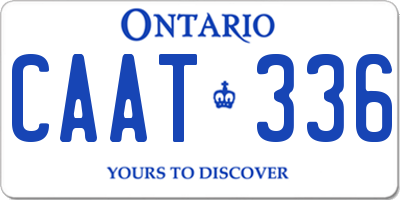 ON license plate CAAT336