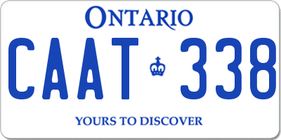 ON license plate CAAT338