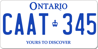 ON license plate CAAT345