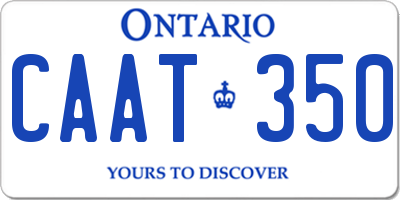 ON license plate CAAT350