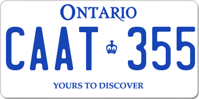 ON license plate CAAT355