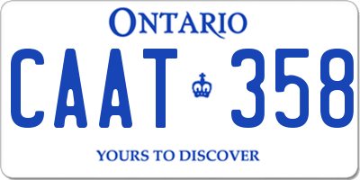 ON license plate CAAT358