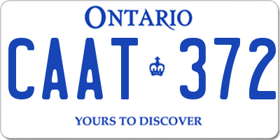 ON license plate CAAT372