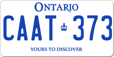 ON license plate CAAT373