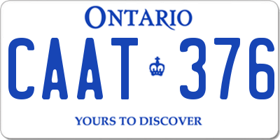 ON license plate CAAT376