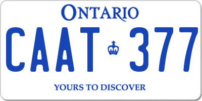 ON license plate CAAT377