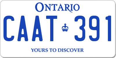 ON license plate CAAT391