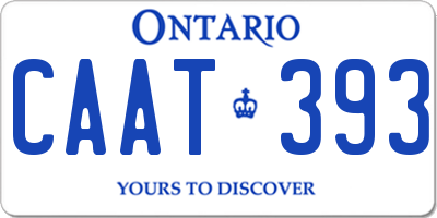 ON license plate CAAT393