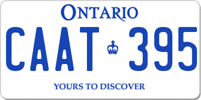 ON license plate CAAT395