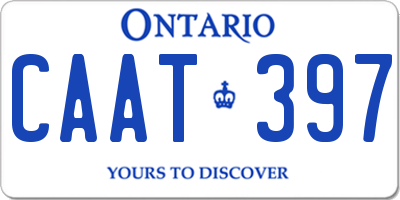 ON license plate CAAT397