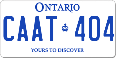 ON license plate CAAT404