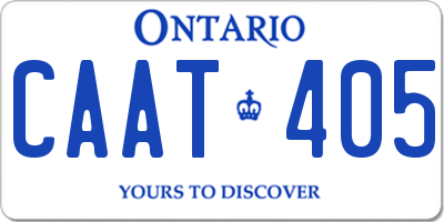 ON license plate CAAT405