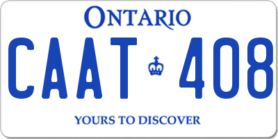 ON license plate CAAT408