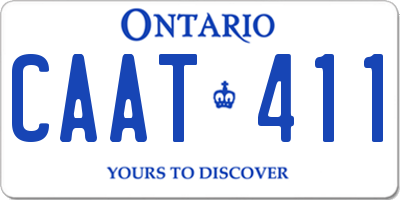 ON license plate CAAT411