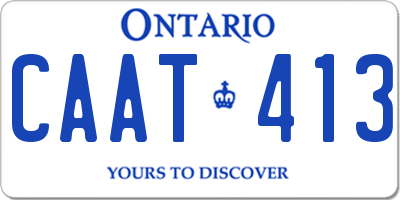 ON license plate CAAT413