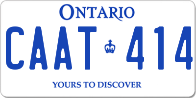 ON license plate CAAT414