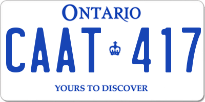 ON license plate CAAT417