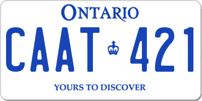 ON license plate CAAT421