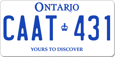 ON license plate CAAT431