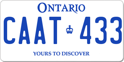 ON license plate CAAT433