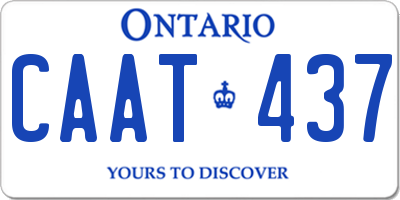 ON license plate CAAT437