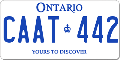 ON license plate CAAT442