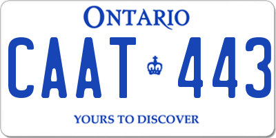 ON license plate CAAT443