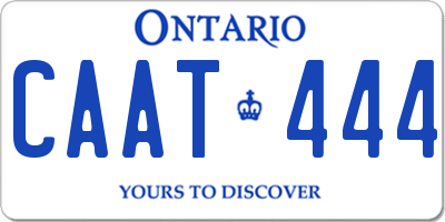 ON license plate CAAT444