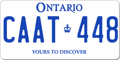 ON license plate CAAT448