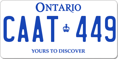 ON license plate CAAT449