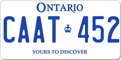 ON license plate CAAT452