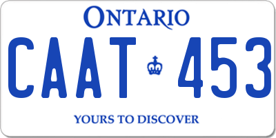 ON license plate CAAT453