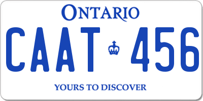 ON license plate CAAT456