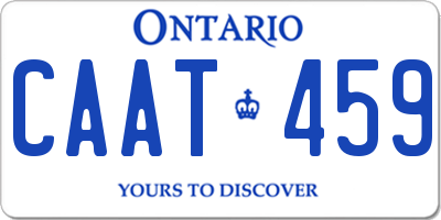 ON license plate CAAT459