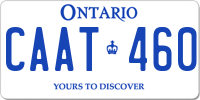 ON license plate CAAT460