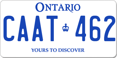 ON license plate CAAT462