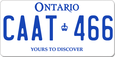 ON license plate CAAT466