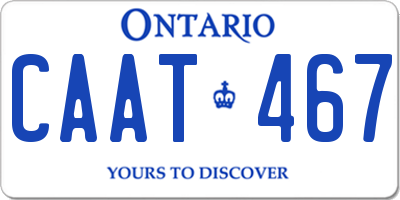 ON license plate CAAT467