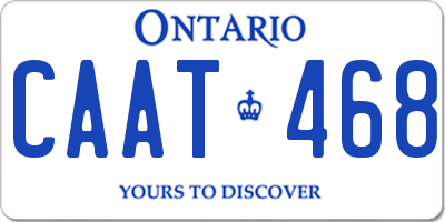 ON license plate CAAT468