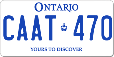 ON license plate CAAT470