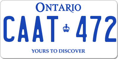 ON license plate CAAT472